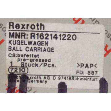 1 Origin REXROTH MNR:R162141220 BALL CARRIAGE LINEAR BEARING NIB