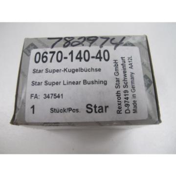 STAR Rexroth 40MM LINEAR SUPER BALL bushing BEARINGS 0670-140-40 Germany