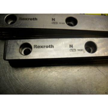 qty 2 - Rexroth 7873 16Q01 Linear Bearings Rail Guild 162MM long x 23MM wide