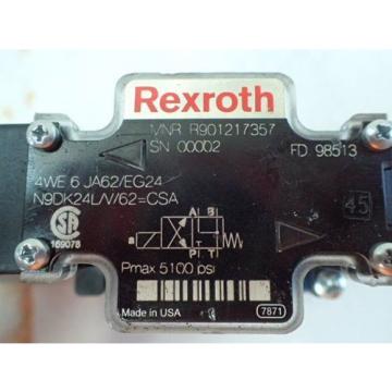 REXROTH MNR R901217357 HYDRAULIC CONTROL VALVE, 5100psi MAX