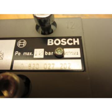 Bosch Pneumatic Valve 0 820 027 202 Directional Solenoid 24vdc 1824210223
