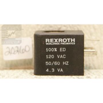 Rexroth W5140 Solenoid Valve Coil 120 VAC 43 VA 50/60 Hz