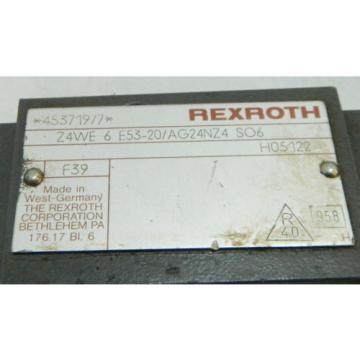 Rexroth Z4WE 6 E53-20/AG24NZ4 S06 Valve, Used, WARRANTY