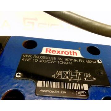 Rexroth R900592338 Directional Control Valve 4WE10J33/CW11ON9K4