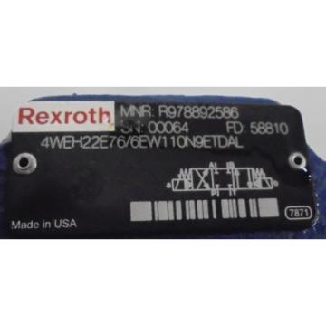 REXROTH, DIRECTIONAL CONTROL VALVE, R978892586, FD58810, 110/120VAC, 50/60HZ