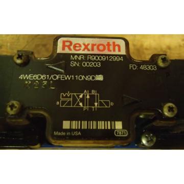 Rexroth Check Directional Control Valve 4WE6D61/OFEW110N9DK25L