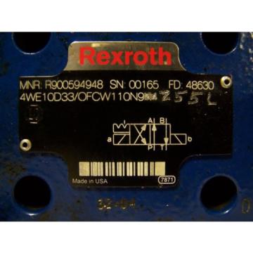Origin REXROTH R900594948 TWO-WAY DIRECTIONAL SPOOL VALVE 12/240 VAC/DC 4 AMP