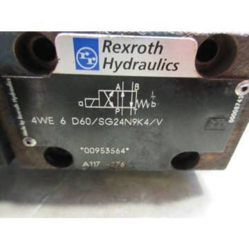 REXROTH HYDRAULIC VALVE 4WE 6 D60/SG24N9K4/V 4WE6D60/SG24N9K4/V