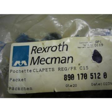 10400 Pack of 20 Rexroth Clapets 890 170 512 0