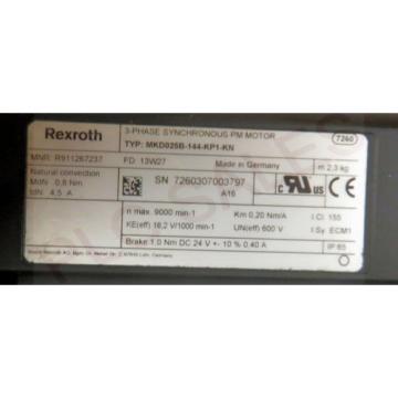 REXROTH MKD025B-144-KP1-KN  |  Permanant Magnet Servo Motor  Origin