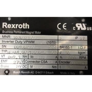 REXROTH BRUSHLESS PERMANENT MAGNET MOTOR / SF-A40091060-04050