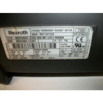 Rexroth Bosch MSK060C-0300-NN-M1-UG0 60C Frame Servo Motor MOT3146