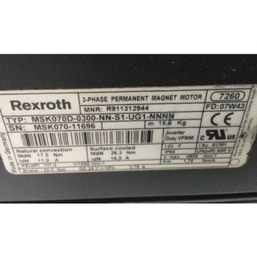 REXROTH 3~Phase Permanent-Magnet-Motor // MSK070D-0300-NN-S1-UG1-NNNN