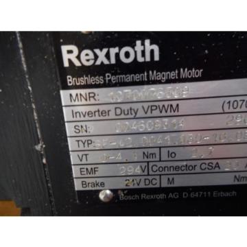 Rexroth 1070076509 Brushless Permanent Magnet Motor SF-A20041030-10050