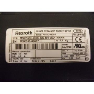 Servo Motor R911298355 Rexroth MSK050C-0600-NN-M1-UG1-NNNN