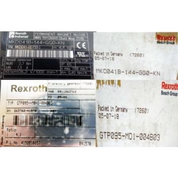 Rexroth Servomotor MKD041B-144-GG0-KN+Getriebe GTP095-MO-1-004B03