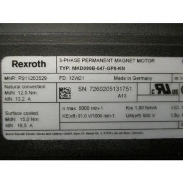 origin Bosch Rexroth Three Phase Permanent Magnet Motor - R911263529