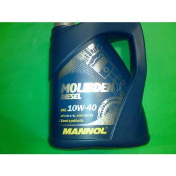 8L MANNOL Molibden Diesel 10W-40 API CG-4/CF-4/SJ Motoröl Öl 10W40 ACEA E2/B3/A2