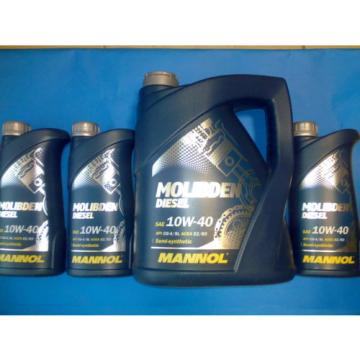 8L MANNOL Molibden Diesel 10W-40 API CG-4/CF-4/SJ Motoröl Öl 10W40 ACEA E2/B3/A2