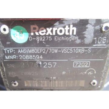 AA6VM80EP2/70W-VSC510XB-S,  Rexroth Motor, 185 cu in3/rev