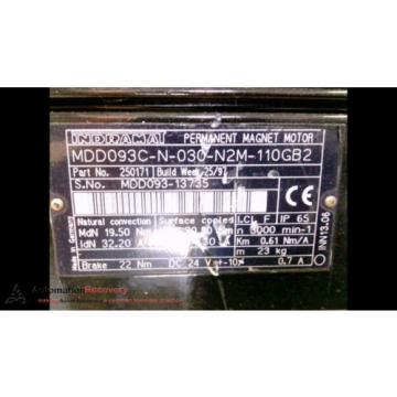 REXROTH INDRAMAT MDD093C-N-030-N2M-110GB2, MAGNET SERVO MOTOR