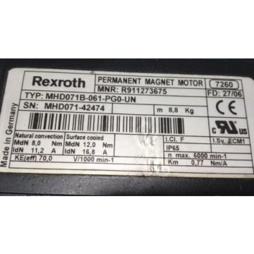 REXROTH PERMANENT-MAGNET-MOTOR lt;gt; MHD071B -061 -PG0 -UN