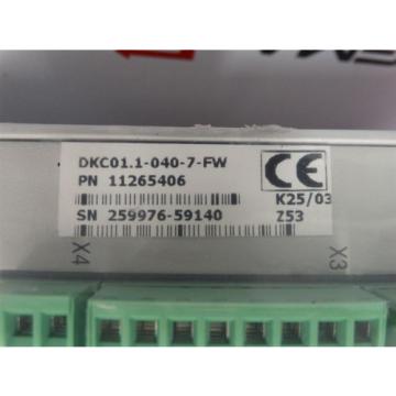 origin Rexroth Indramat Digital AC Servo Drive Controller DKC011-040-7-FW