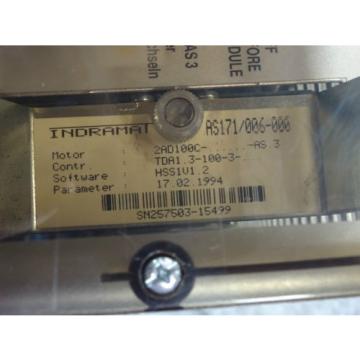 Rexroth Indramat R911258390 TDA 13-100-3-A00 AC-Mainspindle Drive 2AD100C
