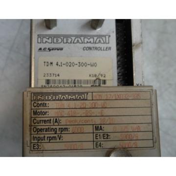 Indramat AC Servo Drive Controller, # TDM41-20-300W0, Used, WARRANTY