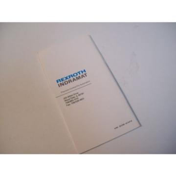 REXROTH INDRAMAT 3EIOM-IA74418 TRANSFER LINE SYSTEMS REFERENCE GUIDE - FREE SHIP