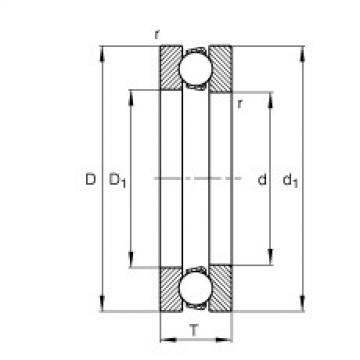 FAG Axial deep groove ball bearings - 51156-MP