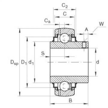 FAG Radial insert ball bearings - GY1102-KRR-B-AS2/V