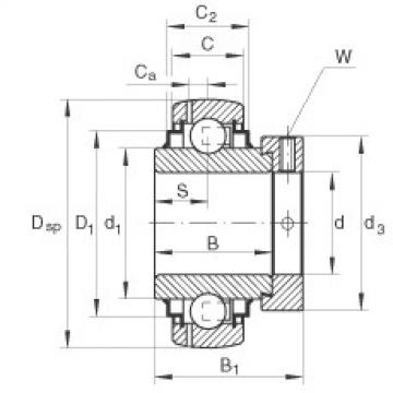 FAG Radial insert ball bearings - GE35-XL-KRR-B-FA164