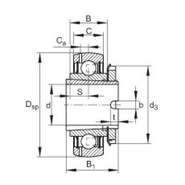 FAG Radial insert ball bearings - GSH25-XL-2RSR-B
