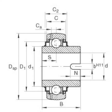 FAG Radial insert ball bearings - GLE50-XL-KRR-B