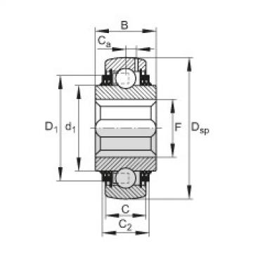FAG Self-aligning deep groove ball bearings - VKE28-209-KTT-B-GA47/70