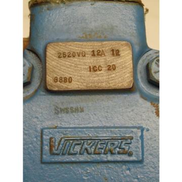 Vickers Double Vane Hydraulic Pump 12 GPM 2520VQ 12A 12