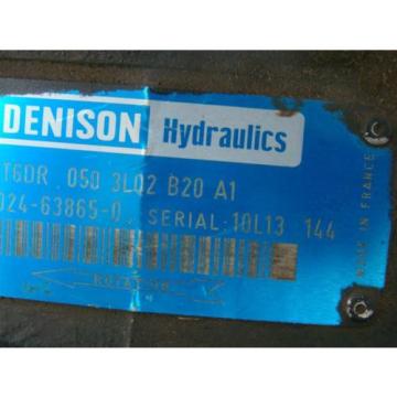 DENISON HYDRAULIC PUMP  1 1/2#034; SHAFT MODEL T6DR 050 3L02 B20 A1