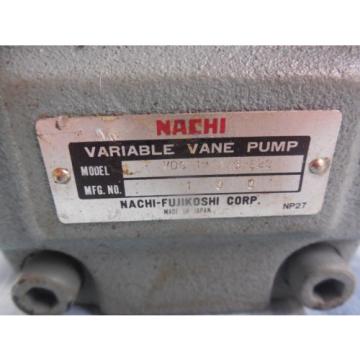 NACHI VCD - 1A - 1A3 - E20 VARIABLE VANE HYDRAULIC PUMP 100 MACHINE SHOP TOOLING