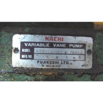 NACHI DW-2A-2A2-W-1895A Hydraulic Variable Vane Pump DW2A2A2W1895A