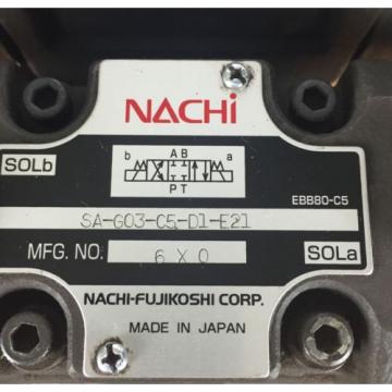Lot of 3 Nachi SA-G03-C6-D1- E21 Hydraulic Valve with Double Solenoid