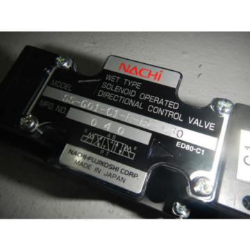 Nachi SS-G01-C1-R-D2-E30 D03 Hydraulic Directional Control Valve 24VDC