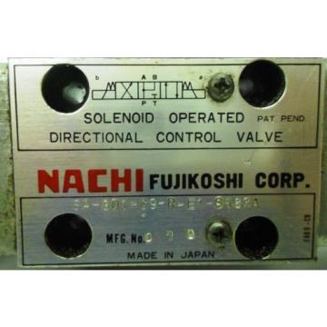 NACHI FUJIKOSHI SOLENOID OPERATED CONTROL HYDRAULIC VALVE SA-G01-C9-R-E1-8683A