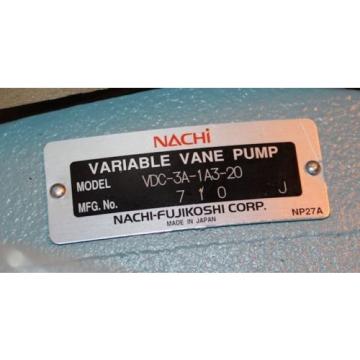 Nachi, VDC-3A-1A3-20, Variable Vane Pump Hydraulic Origin