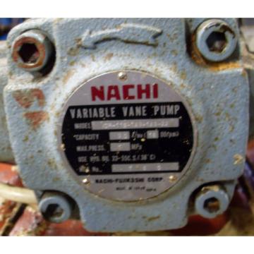 Nachi 22 kW 3HP Oil Hydraulic Unit, 220V, Nachi Pump VDR-11B-1A3-1A3-22, Used