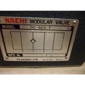 NACHI OC-G03-T1-J30 HYDRAULIC MODULAR VALVE NOS