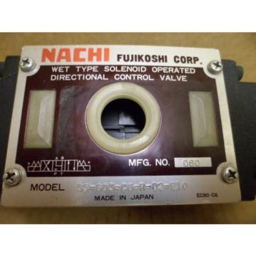 NACHI SS-G03-C6-R-D2-E10 WET TYPE SOLENOID OPERATED DIRECTIONAL HYDRAULIC VALVE