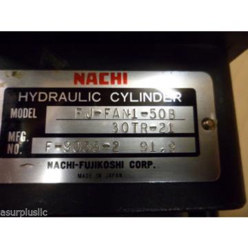 NACHI HYDRAULIC CYLINDER FJ-FAN1-50B-30TR-21  50mm BORE 30mm STROKE  NOS