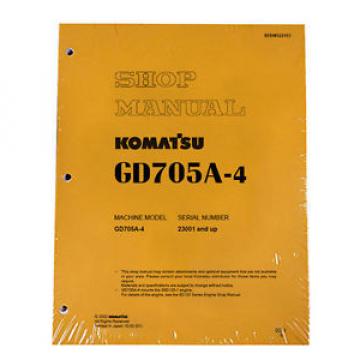 Komatsu Service GD705A-4 Series Mobile Grader Printed Manual