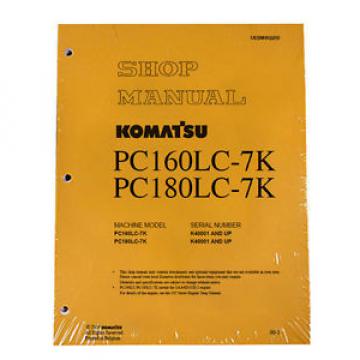 Komatsu Excavator Service PC160LC-7K, PC180LC-7K Shop Printed Manual